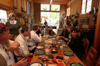Frühstück vor dem Fest mit Gästen aus Bretten (Baden-Württemberg)