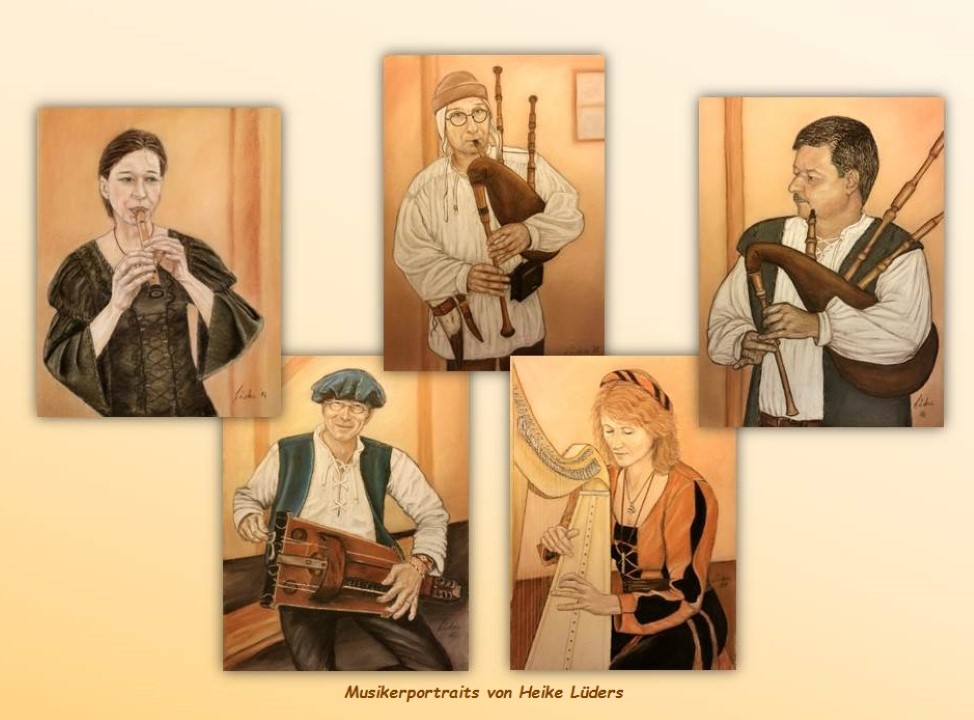 musician portraits - made by Heike (harp)